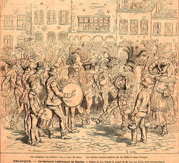 Le Carnaval de Binche, de Lix, Le Monde Illustré 1877 © Mum